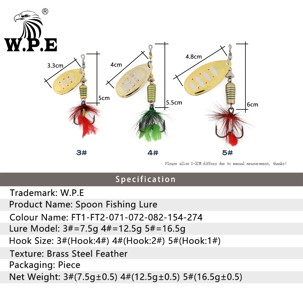 W.p.e Komodo Spinner Umpan 2Pc - Fishing Lure Spoon ulasan dan harga