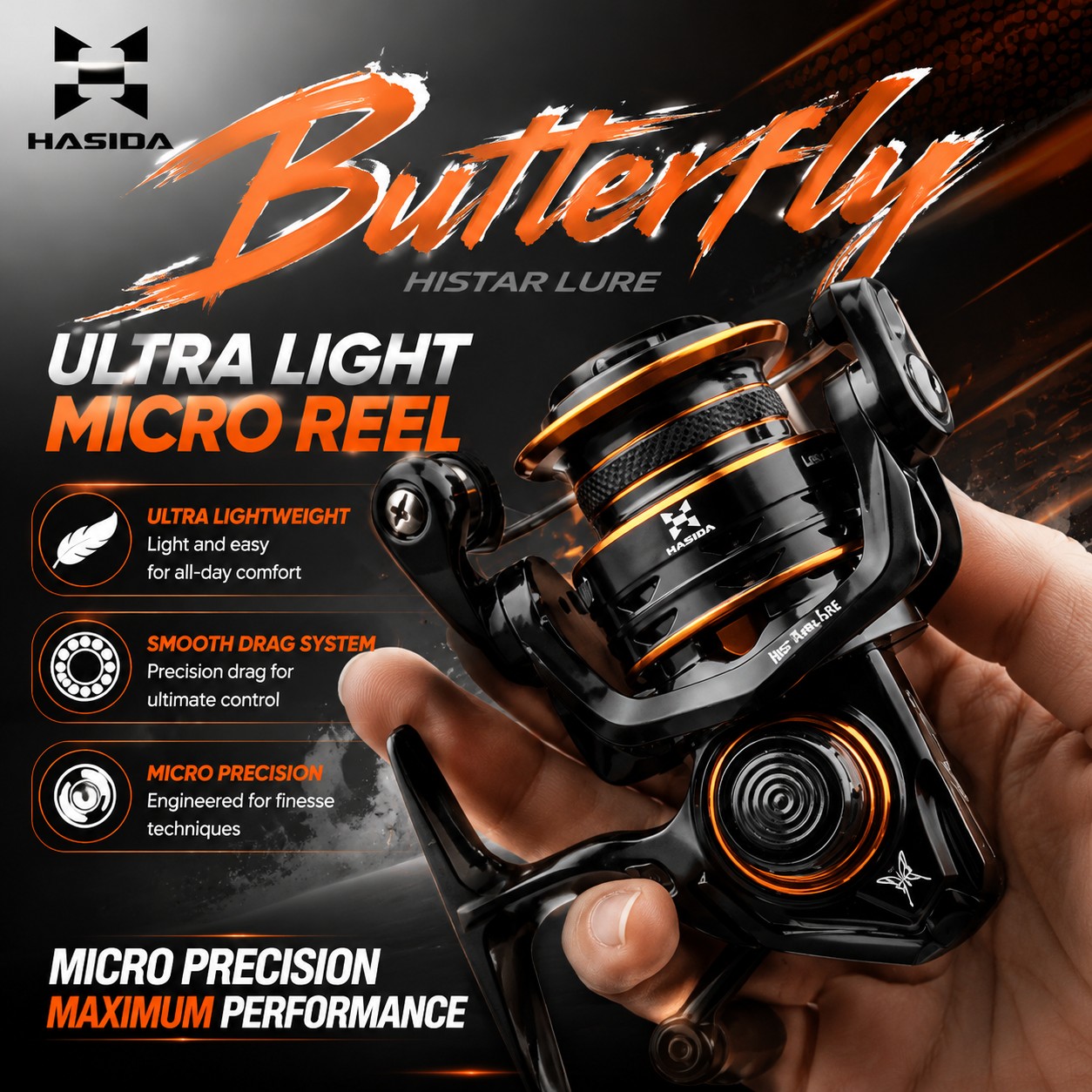 HASIDA Butterfly 800, Gulungan - Kastking Reel Zephyr ulasan dan harga